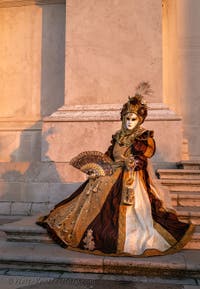 Venetian Carnival masks and costumes, The Lady with the Fan at San Giorgio Maggiore