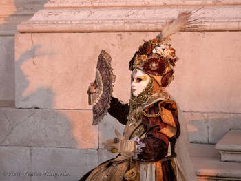Venetian Carnival masks and costumes, The Lady with the Fan at San Giorgio Maggiore