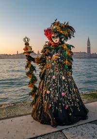 Venetian Carnival Masks and Costumes, All in Bloom at San Giorgio Maggiore
