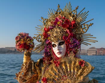 Venetian Carnival masks and costumes, The Golden Princess at San Giorgio Maggiore