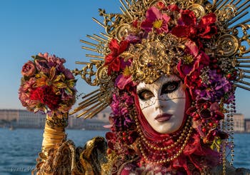 Venetian Carnival masks and costumes, The Golden Princess at San Giorgio Maggiore