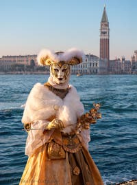 Venetian Carnival Masks and Costumes, The Lady with the Orchid at San Giorgio Maggiore