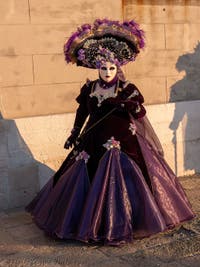 Venetian Carnival masks and costumes, The Lady in Purple at San Giorgio Maggiore