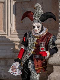 Venetian Carnival Masks and Costumes, the Jester and the Princess at San Zaccaria