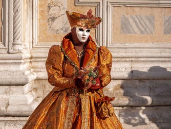 Venetian Carnival masks and costumes, Orange Blossom in San Zaccaria