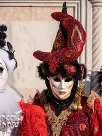 Venetian Carnival Masks and Costumes: Pierrot and the Magician at San Zaccaria