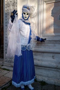 Jewelry and lace at San Zaccaria, Venetian carnival masks and costumes