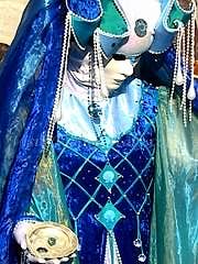 Venice Carnival mask blue gold