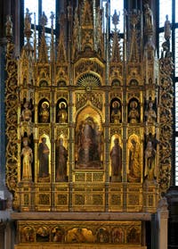 Alemagna, Vivarini, Polyptych of the Virgin, Golden Chapel of San Tarasio in the Church of San Zaccaria in Venice