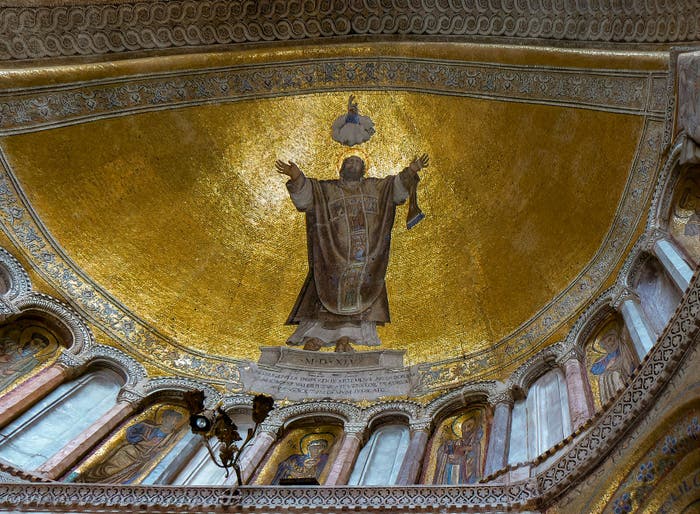 Saint-Mark Byzantine Basilica and gold mosaics Venice Italy