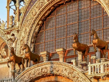 Saint-Mark Basilica's Bronze Horses in Venice Italy