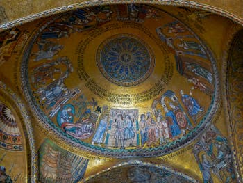 Saint Mark Basilica Mosaics, the Cupola with Joseph, in Venice in Italy