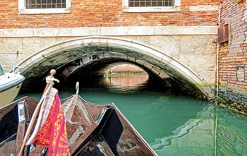Rio Santo Stegano Canal Passage under Santo Stefano Church choir in Venice