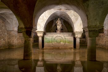 Crypt under the Golden Chapel of San Tarasio, San Zaccaria Church in Venice