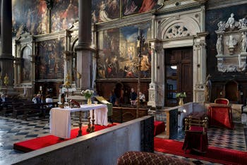 Interior of the church of San Zaccaria, St. Zechariah in Venice in Italy