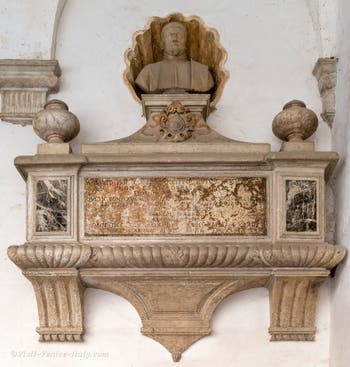Sarcophagus of Doge Francesco Molin and Domenico Molin in the Cloister of Santo Stefano in the Saint Mark's District in Venice
