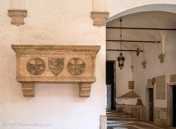 Sarcophagus of Giovanni Soranzo in the Cloister of Santo Stefano in the Saint Mark's District in Venice
