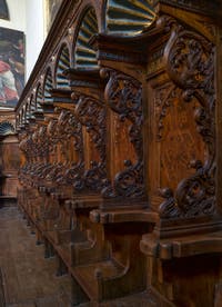Stalls of the chapel of Sant'Atanasio, St. Athanasius by Francesco and Marco Cozzi in the Church of San Zaccaria in Venice