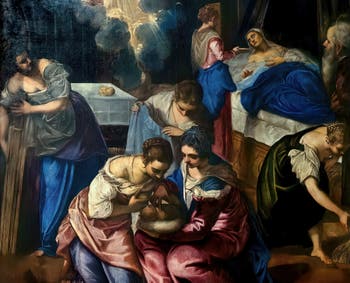 Tintoretto, Birth of the Virgin, chapel of Sant'Atanasio in the Church of San Zaccaria in Venice