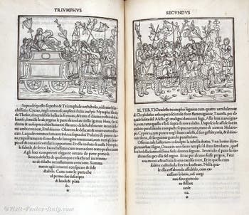 Aldo Manunzio printed book Hypnerotomachia Poliphili, in Venice in Italy
