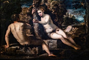 Tintoretto, The Temptation of Adam and Eve, at the Accademia Galleries in Venice, Italy