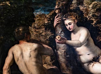 Tintoretto, The Temptation of Adam and Eve, at the Accademia Galleries in Venice, Italy