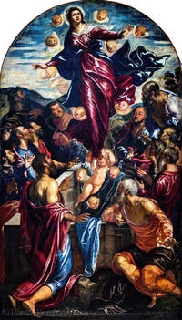 Tintoretto, The Assumption of the Virgin, at the Accademia Galleries in Venice, Italy
