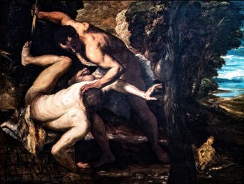 Tintoretto, Cain and Abel, at the Accademia Galleries in Venice, Italy