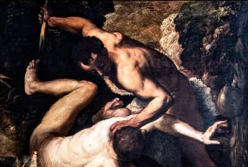 Tintoretto, Cain and Abel, at the Accademia Galleries in Venice, Italy