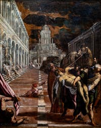 Tintoretto, The Translation of the Body of St. Mark, at the Accademia Galleries in Venice, Italy