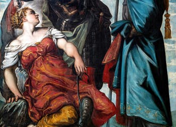Tintoretto, Saint Louis, Saint George and Saint Margaret of Antioch, at the Accademia Galleries in Venice, Italy