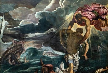 Tintoretto, Saint Mark Rescuing a Saracen from a Shipwreck, at the Accademia Galleries in Venice, Italy