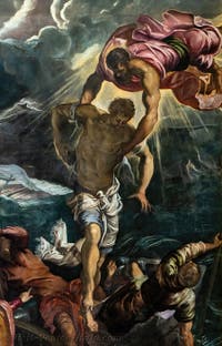 Tintoretto, Saint Mark Rescuing a Saracen from a Shipwreck, at the Accademia Galleries in Venice, Italy