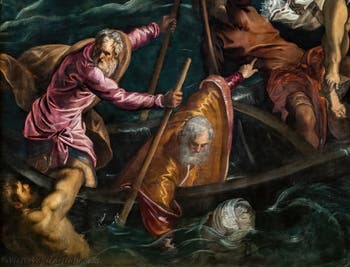 Tintoretto, Saint Mark Rescuing a Saracen from a Shipwreck, at the Accademia Galleries in Venice, Italy