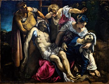 Tintoretto, Descent from the Cross, at the Accademia Galleries in Venice, Italy
