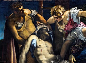 Tintoretto, Descent from the Cross, at the Accademia Galleries in Venice, Italy