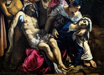 Tintoretto, Descent from the Cross, at the Accademia Galleries in Venice, Italy