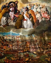 Paul Veronese, Allegory of the Battle of Lepanto, at the Accademia Galleries in Venice, Italy