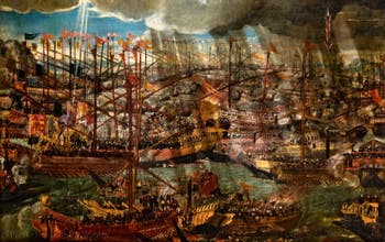 Paul Veronese, Allegory of the Battle of Lepanto, at the Accademia Galleries in Venice, Italy