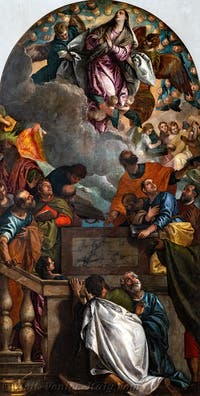 Paul Veronese, The Assumption of the Virgin, at the Accademia Galleries in Venice, Italy