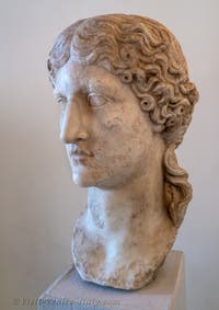 Head of Agrippina the Elder at the Archaeological Museum in Venice, Italy