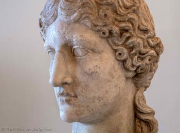 Head of Agrippina the Elder at the Archaeological Museum in Venice, Italy