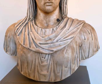 Bust of Aphrodite Sosandra at the Archaeological Museum in Venice, Italy