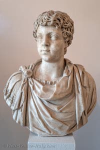 A portrait of the young Emperor Caracalla at the Archaeological Museum in Venice, Italy