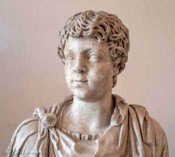 A portrait of the young Emperor Caracalla at the Archaeological Museum in Venice, Italy
