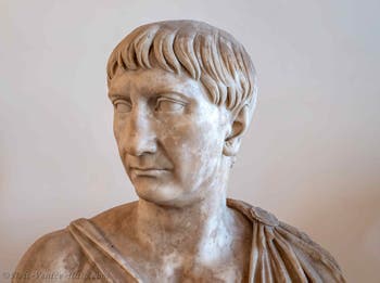 Emperor Trajan, a Decennial Type, at the Archaeological Museum of Venice in Italy