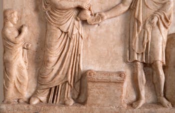 Aphrodite and Ares, a votive relief at the Archaeological Museum of Venice in Italy