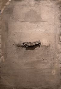 Antoni Tàpies, Rag and String, at the Peggy Guggenheim Collection in Venice Italy