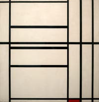 Piet Mondrian, Composition N°1 with Grey and Red, at Peggy Guggenheim Collection in Venice Italy