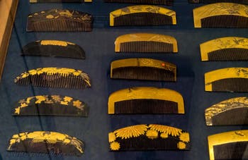 Wooden and ivory combs (Japan) Ca' Pesaro Museum of Oriental Art in Venice, Italy